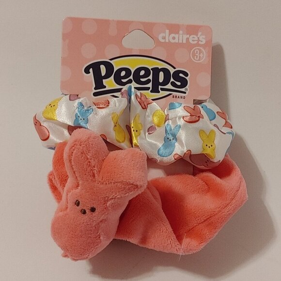 ADORABLE Peep's Scrunchies Multicolour Marshmallow Peeps Hair Towel Look - Picture 1 of 5